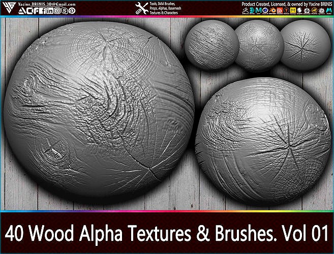 40 VDM Wood Brushes for ZBrush Vol 0