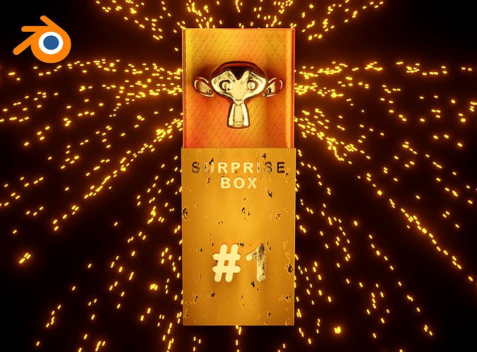 NFT Open box animation Blender template