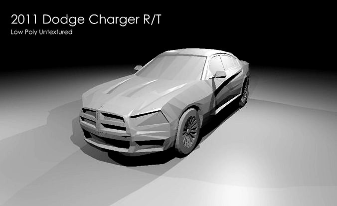 2011 Dodge Charger RT Low Poly