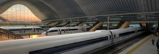 high speed railway station
