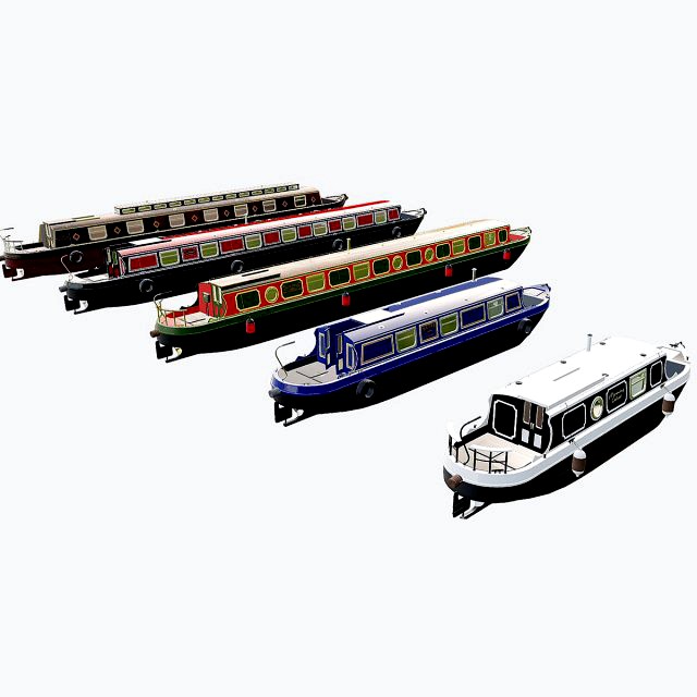 English canal boats collection