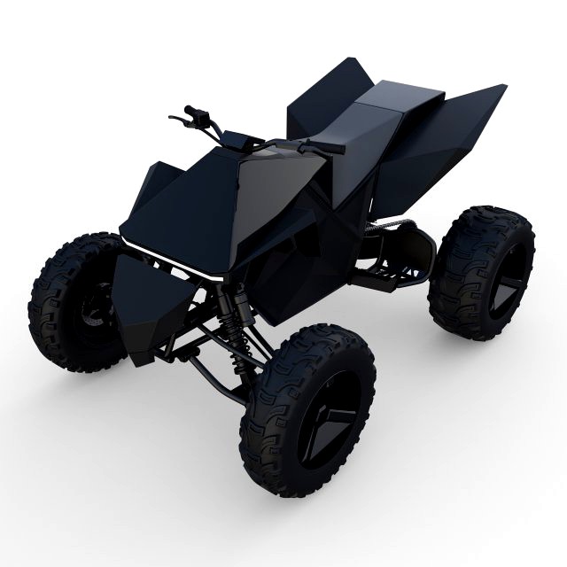 tesla cyberquad atv black