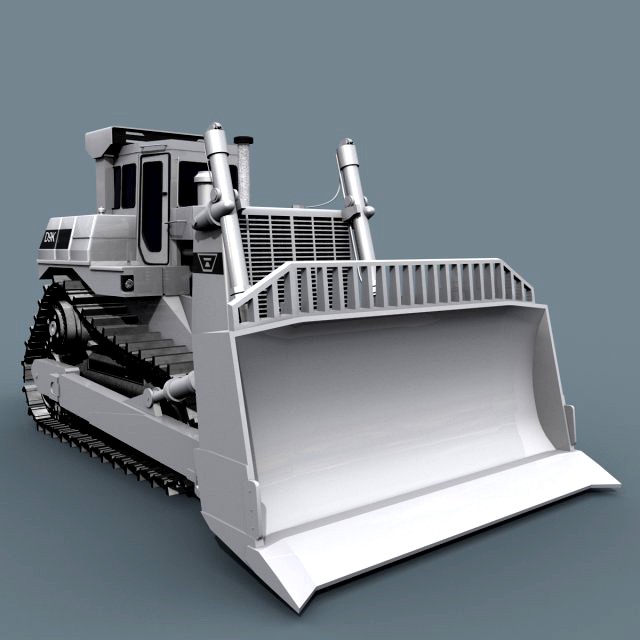 your bulldozer - 3d animated bulldozer model