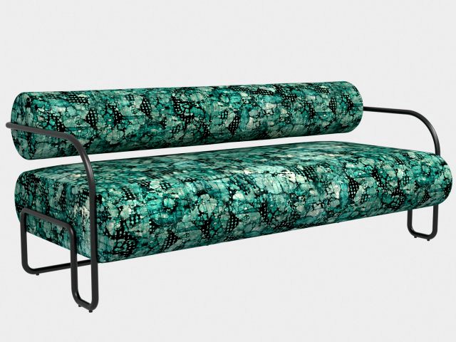 ardent sofa black powder by kelly wearstler max fbx obj