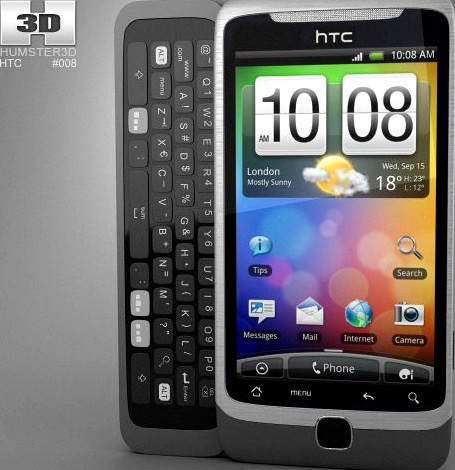 HTC DesireZ 3D Model