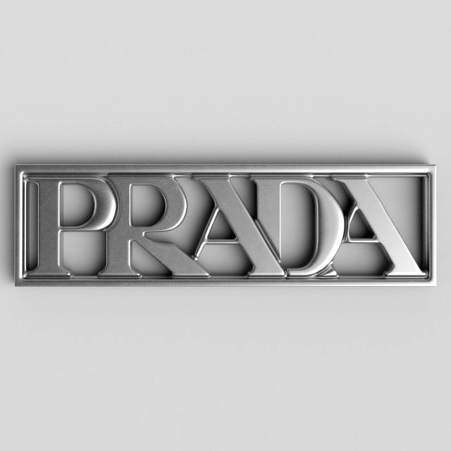 prada cast metal label