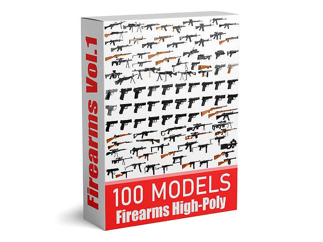 100 Firearms High-Poly Collection Vol 1