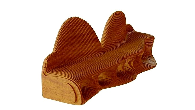 Parametric bench 3D model 05