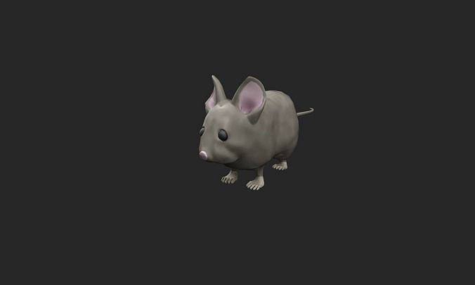 Stylized Mouse Game Ready 3d Model