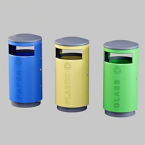 outdoor recycling bin