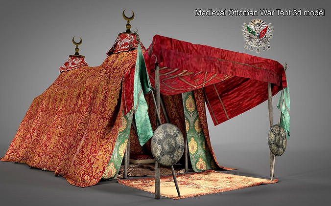 Medieval Ottoman War Tent  Set 3d model