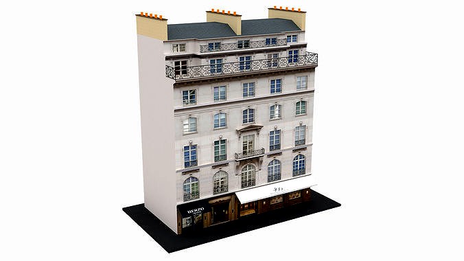 Typical Parisian Apartment 3d Building 11