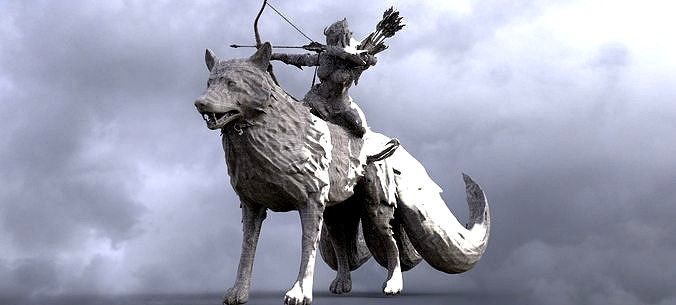 Elven wolf rider 3