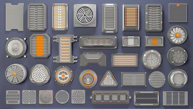 Industrial Kitbash-6 - 35 pieces