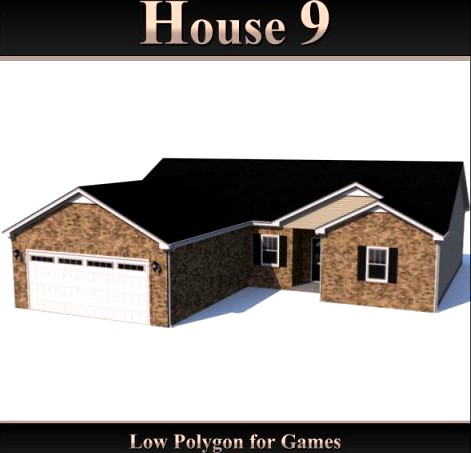 Low Polygon House 9 3D Model