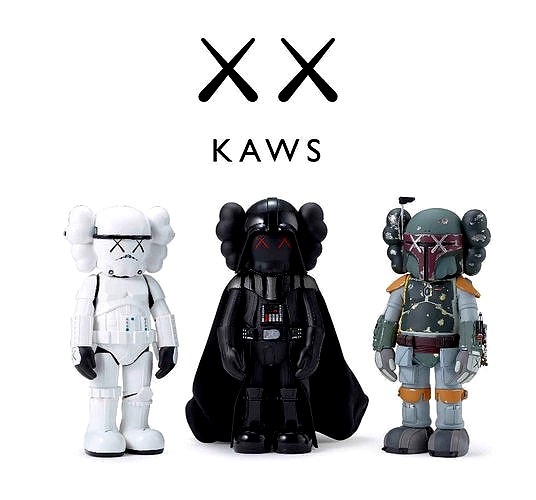 Kaws Mandalorian x Stormtrooper x Darth Vader Textured