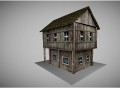 Low poly medieval house 3D Model