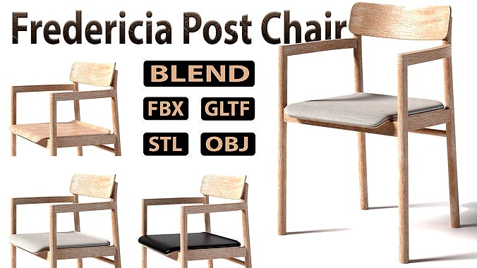 3 Model of Fredericia Post Chair