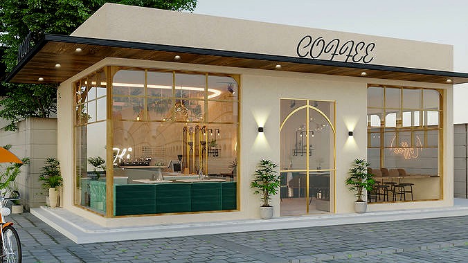 coffee restaurant caffe 3D model coffe