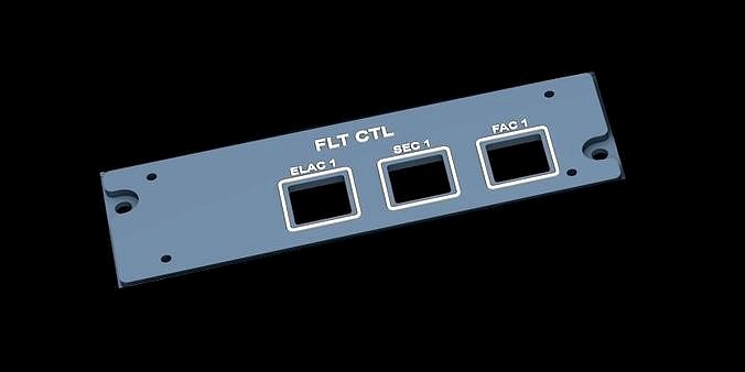 AIRBUS A320 OVERHEAD - FLTCTL LEFT PANEL | 3D
