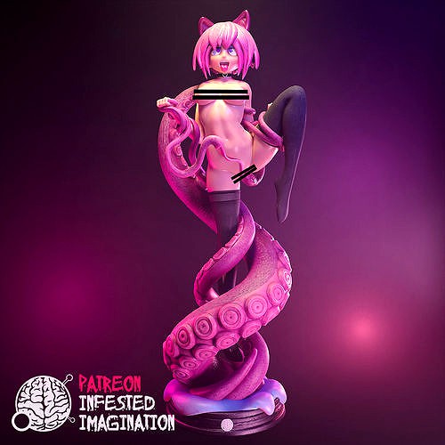 HENTAI GIRL BEING FUCKED BY BIG TENTACLES | 3D