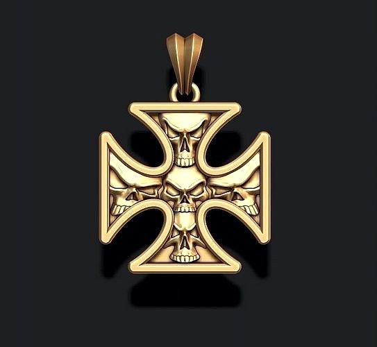 Skull cross pendant | 3D