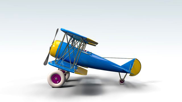 toon biplane