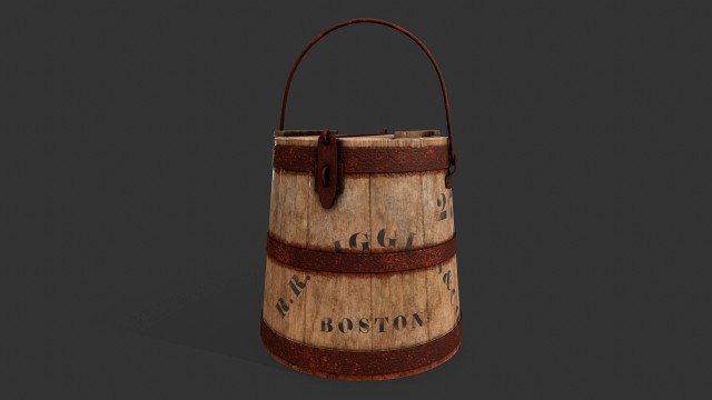 19th c painted oyster bucket - tutorial included
