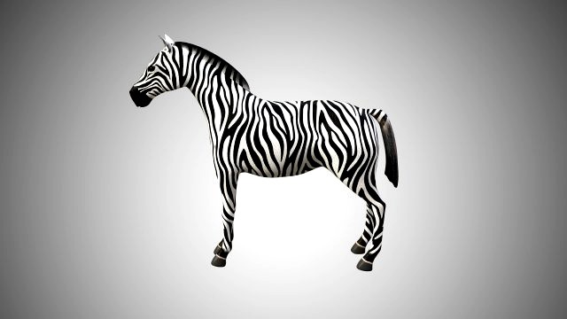 zebra low poly rigged