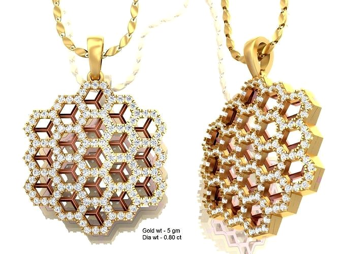 Luxury jewelry beehive pendant | 3D