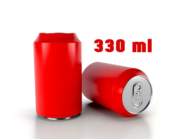 beverage can 330 ml low-poly