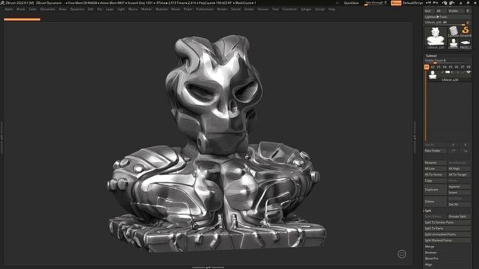 robot head bust 08 3d print model | 3D