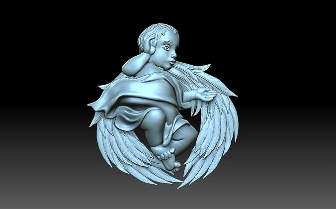 Little angel with wings | 3D
