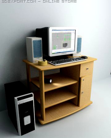 Computer Desk 3D Model
