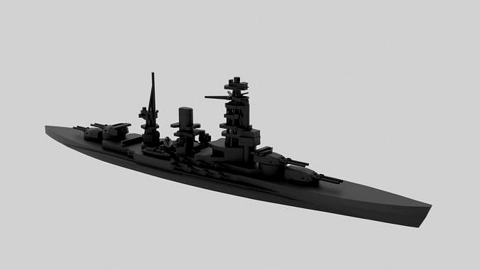 IJN Nagato - Model for small scale printing | 3D