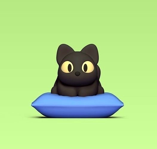 Cat on the Pillow | 3D