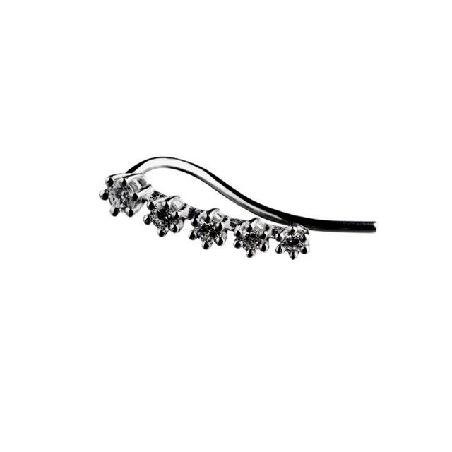 white diamonds degrade mini earring