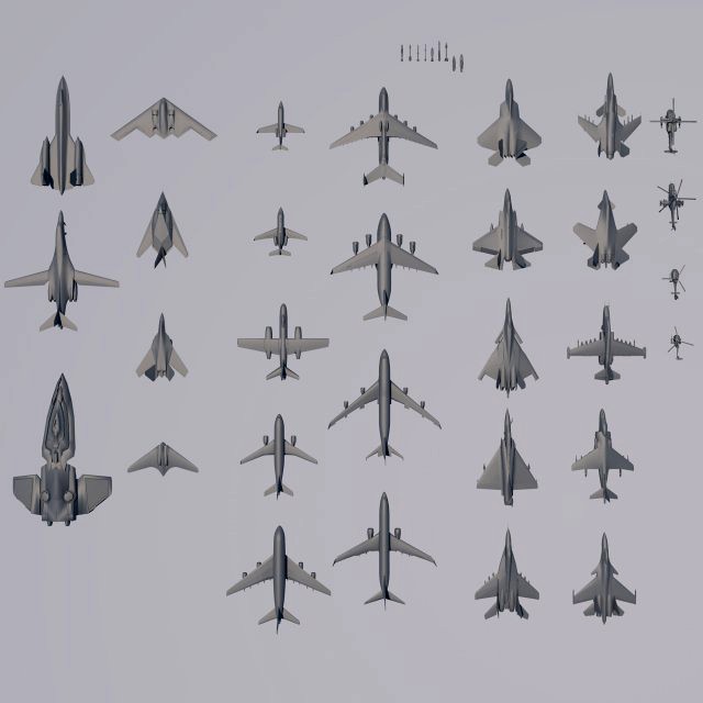 planes and helicopters collection