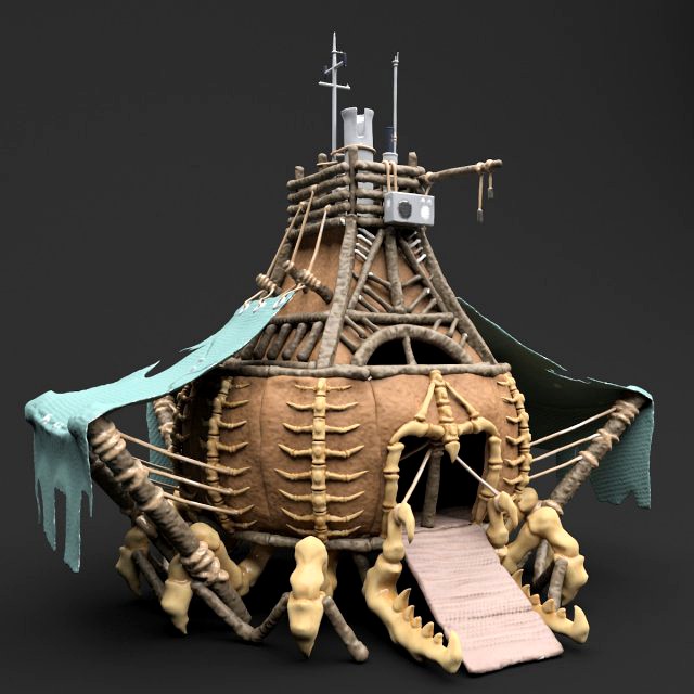 fantasy crab-like house