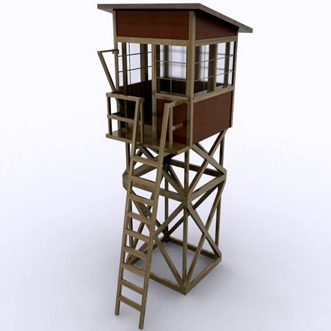 wooden outpost 3d