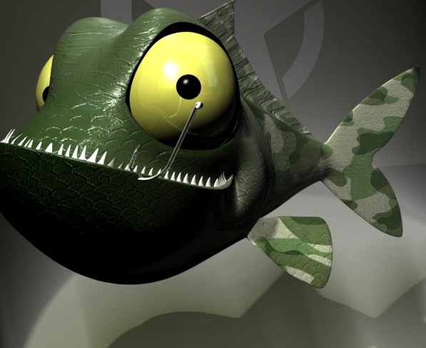 Veteran Fish RIGGED 3D Model