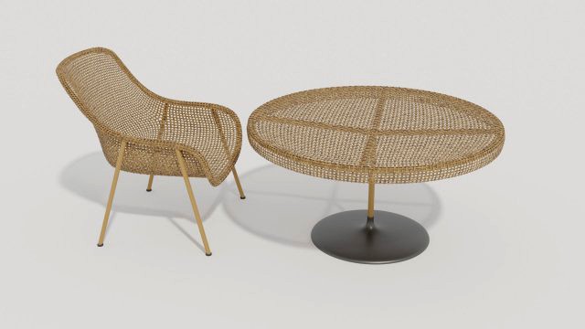 summer cheir and table