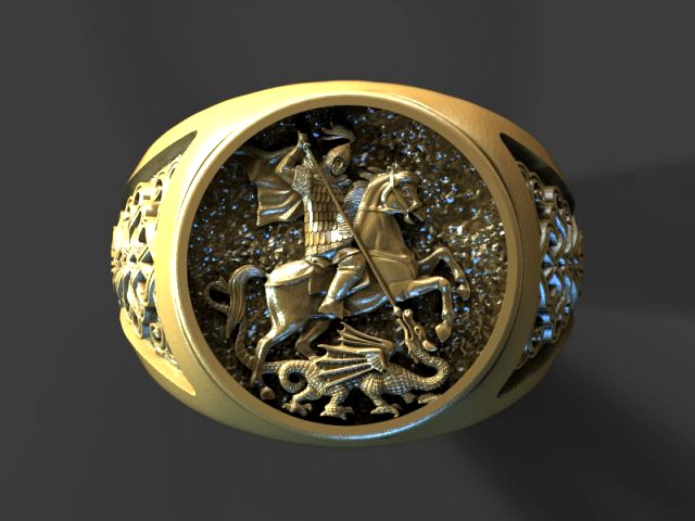 mens ring st george