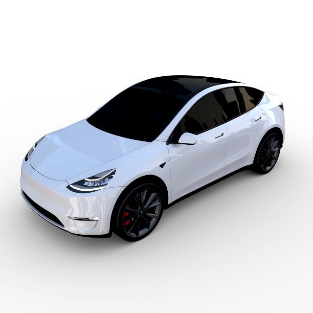 tesla model y white