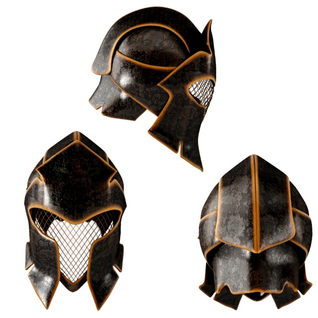 fantasy helmet - lowpoly