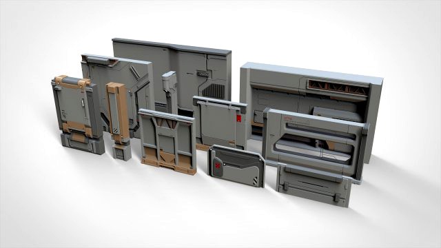 sci-fi architecture kitbash 19