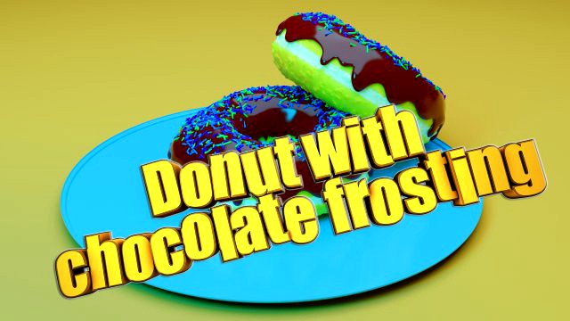 donut with chocolate frosting
