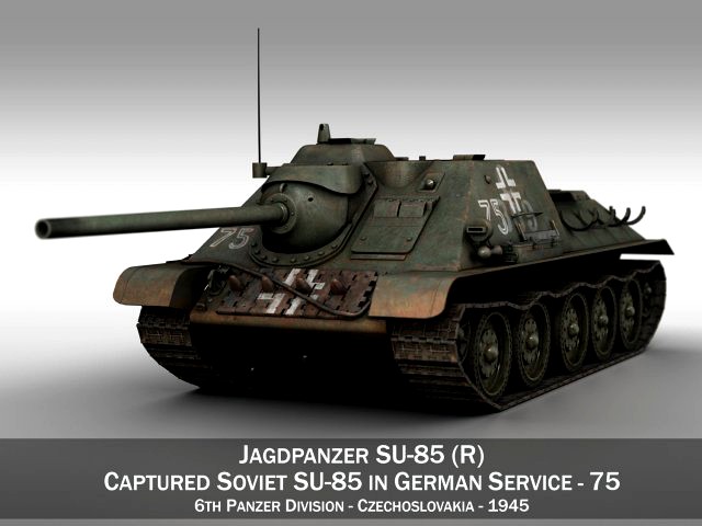 jagdpanzer su-85r - 75 - 6 panzer division