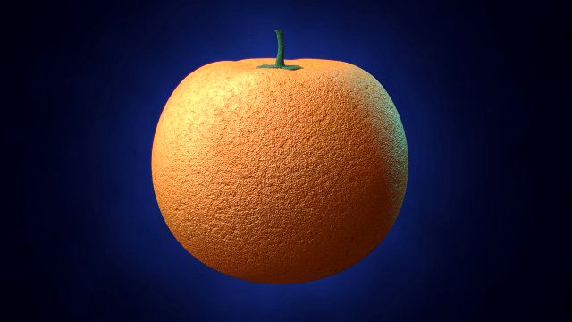 low poly orange