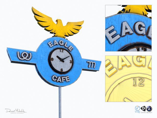 eagle cafe motorway sign